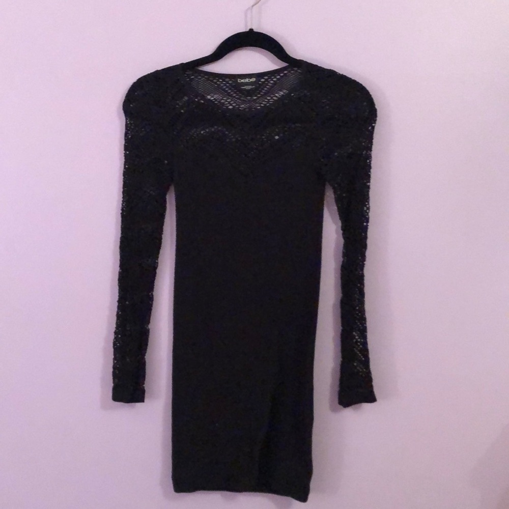 Bebe long sleeve bodycon dress